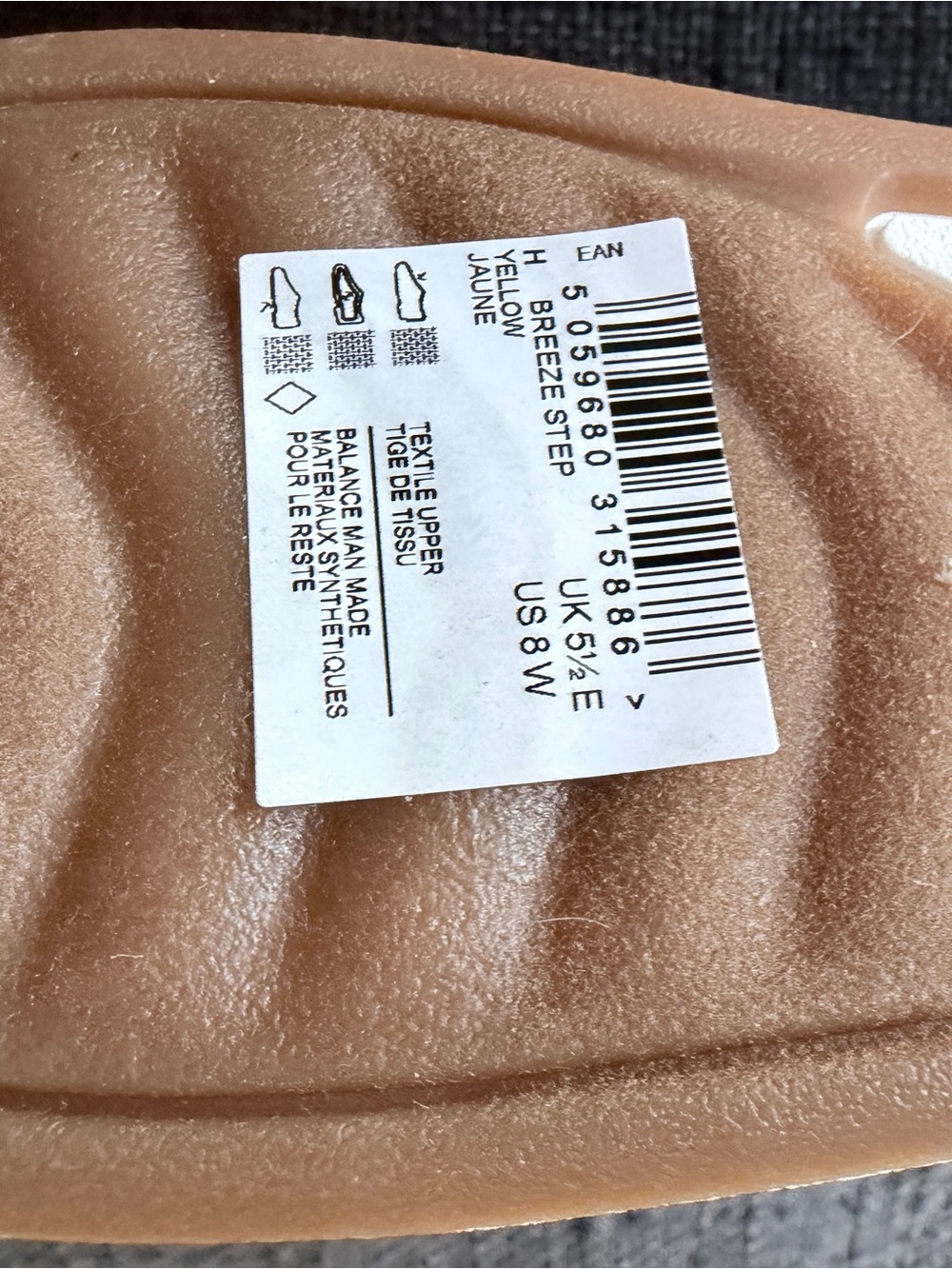 Clarks Women's Mustard Canvas Slip-On Loafers - Picture 8 of 10